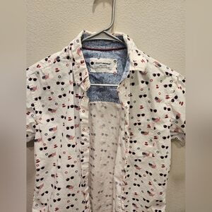 Mens Button Down Shirt (4th Of July Party)